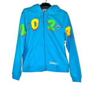 Disneyland 2024 Buzz Lightyear Tinkerbell Dumbo Full Zip Hoodie Sweatshirt Large